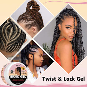 Goiple in-use braiding scenario showing product application for neat braids