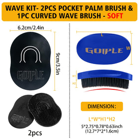Goiple used while brushing waves demonstrating control and pattern definition