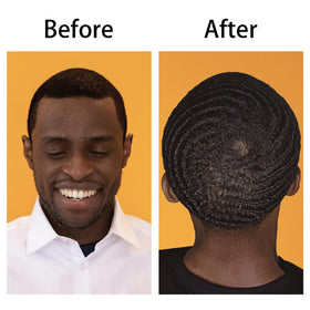 Goiple man wearing durag with visible waves illustrating effective compression and shine