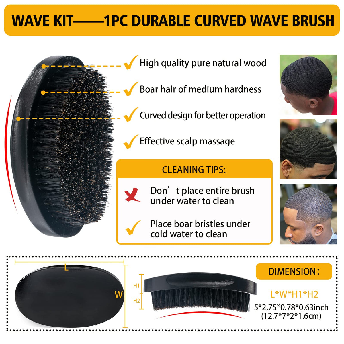 Goiple pocket combs beside curved brush to illustrate travel-ready grooming tools