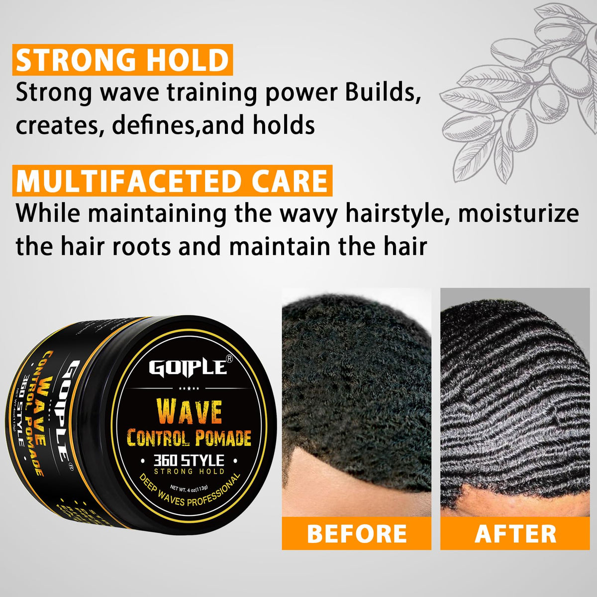 Goiple pocket palm combs close-up, designed for even brushing and control