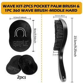 Goiple pomade with curved wave brush ready for wave training