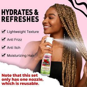Goiple bottle held in hand indicating product size and travel-friendly benefit