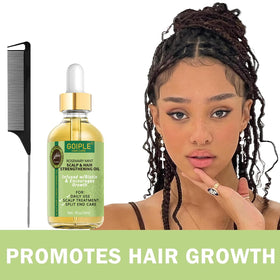 Goiple rosemary oil dropper applying to scalp for nourishment