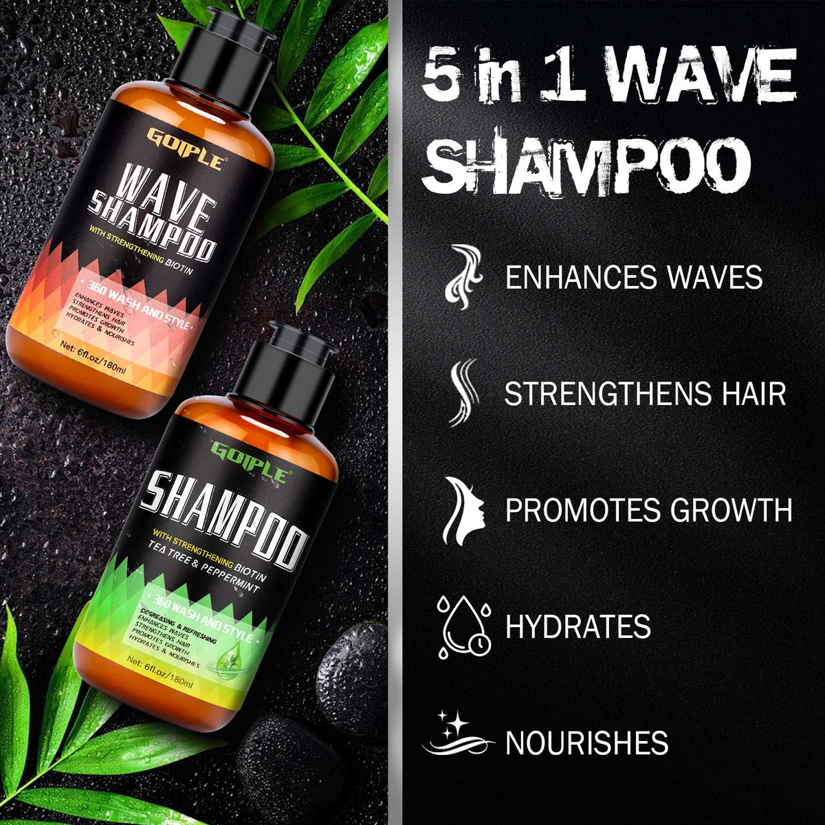 Goiple scalp massage in use to boost circulation and product absorption