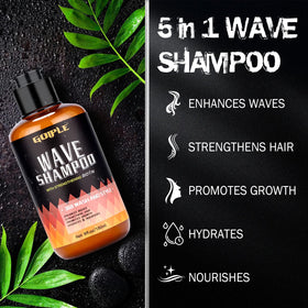Goiple 360 Waves Wash Shampoo pouring from bottle to show gentle cleansing action
