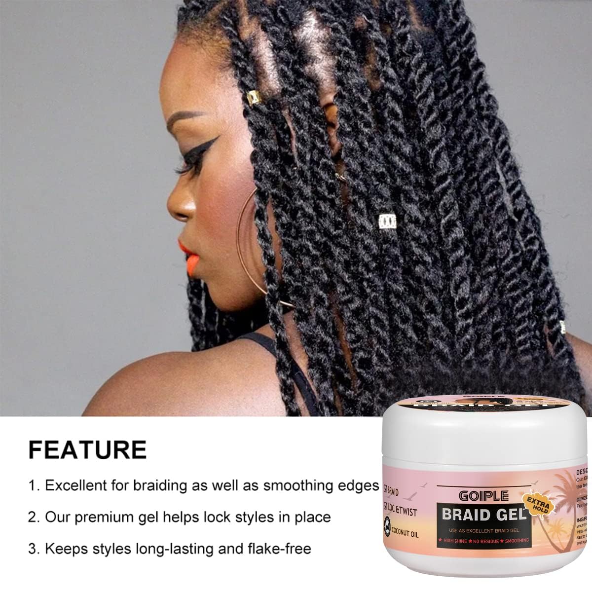 Goiple styling tools flatlay with combs clips and du-rag for convenience