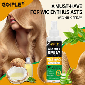 Goiple texture closeup on synthetic fibers, showing softer, smoother strands after use