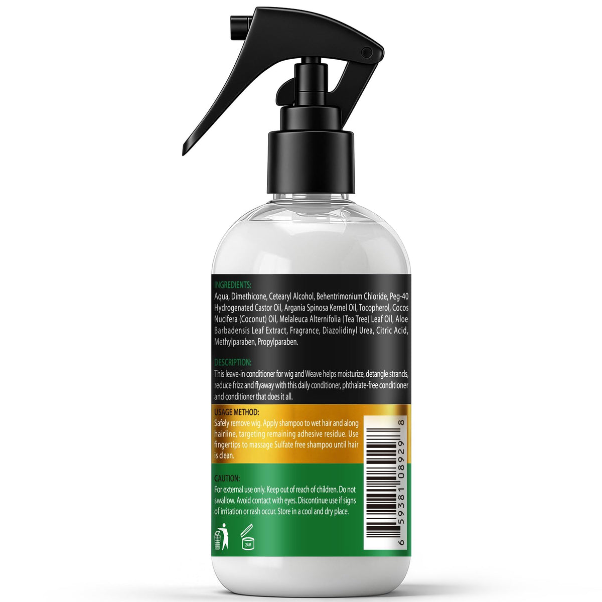 Goiple bottle inside travel bag showing portability for on-the-go wig maintenance