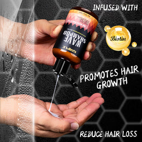 Goiple close-up of wave brush bristles, textured for better scalp stimulation