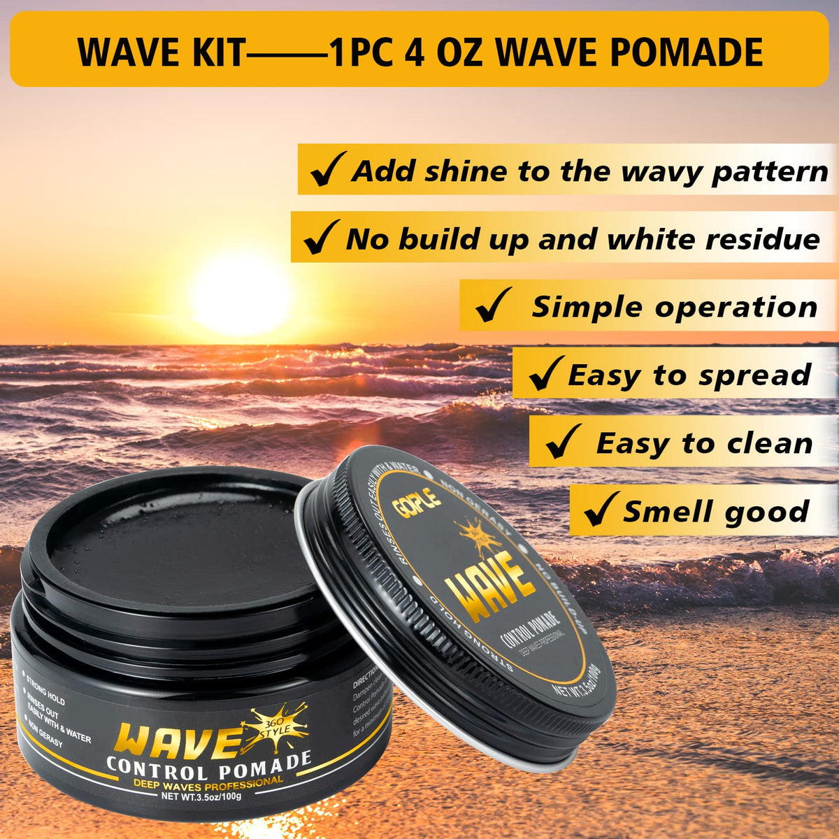 Goiple full kit laid out with pomade brush combs and du-rags for complete wave training