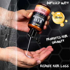 Goiple wave shampoo bottle close-up showing gentle cleansing benefit