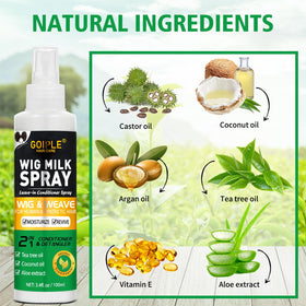 goiple wig milk spray nozzle dispensing fine mist for detangling
