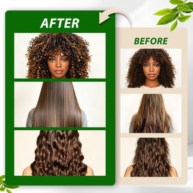 Goiple wig on mannequin in lifestyle shot showing natural movement and shine