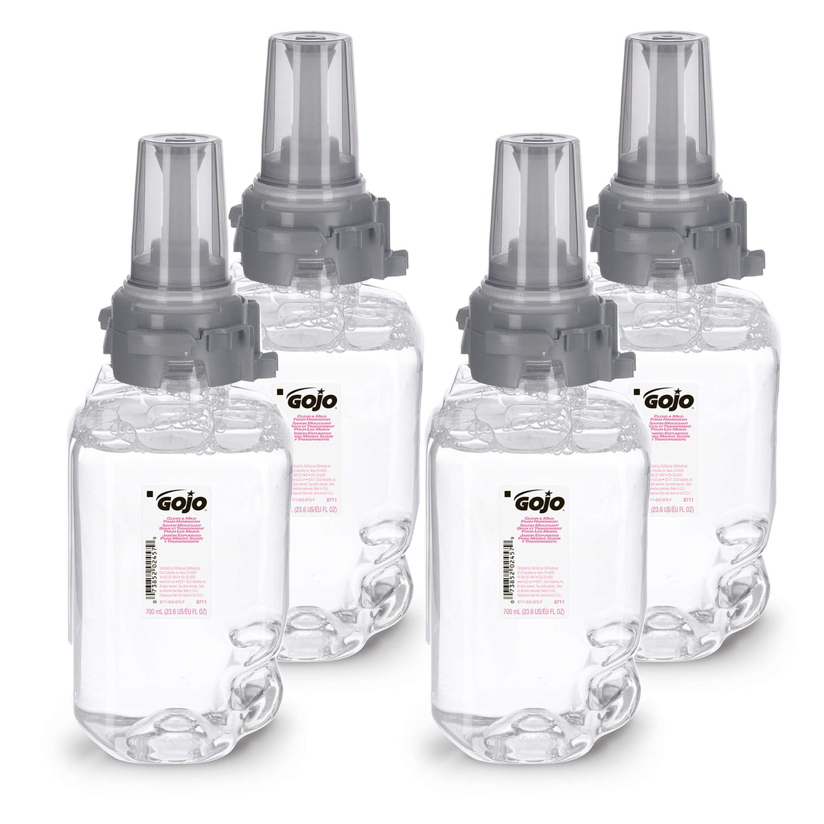 GOJO clear & mild front packaging showing product and pack benefits
