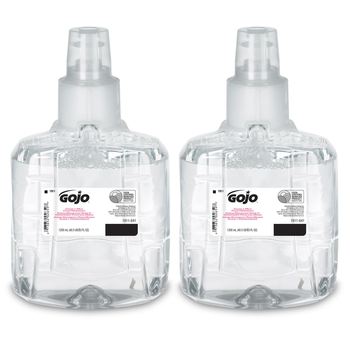 GOJO front packaging showing refill and clear appearance for approachable use