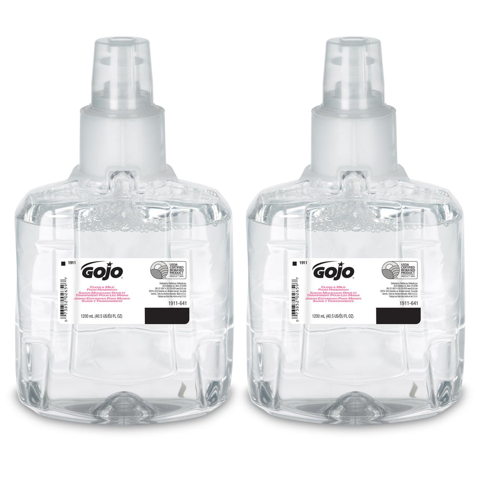 GOJO front packaging showing refill and clear appearance for approachable use