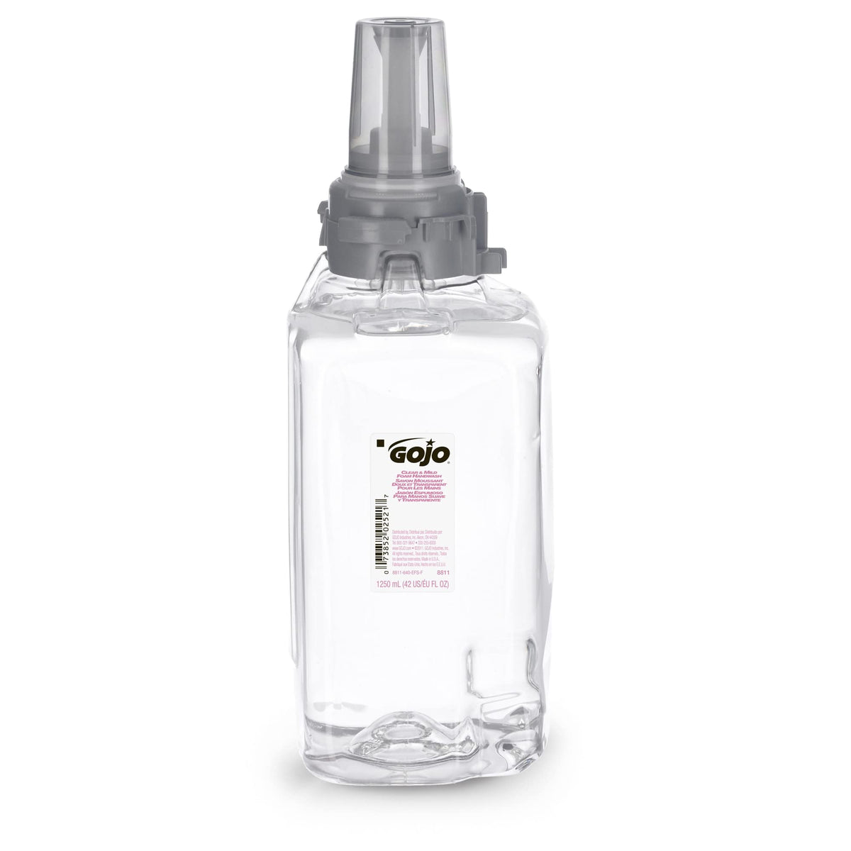 GOJO sanitary-sealed valve close-up showing fresh dispensing and safety