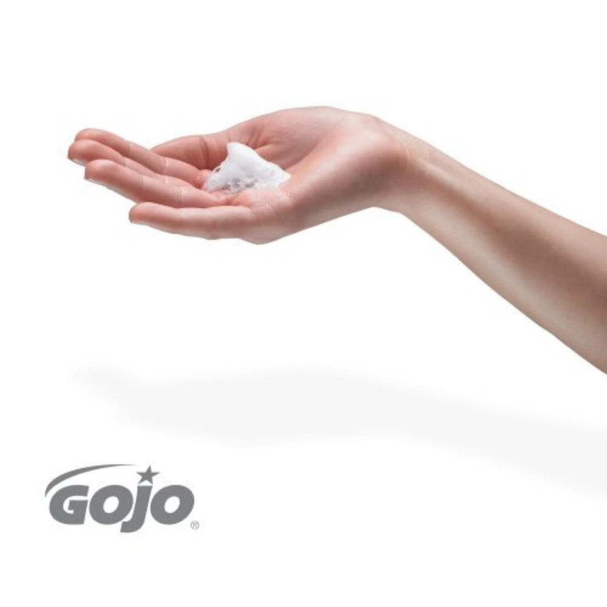 GOJO foam texture close-up demonstrating rich lather and gentle skin feel