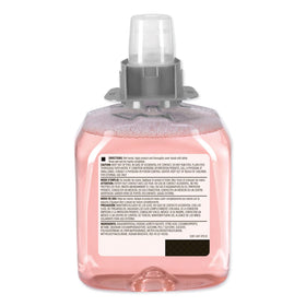 GOJO refill installed in FMX-12 dispenser showing drip-free dispensing benefit