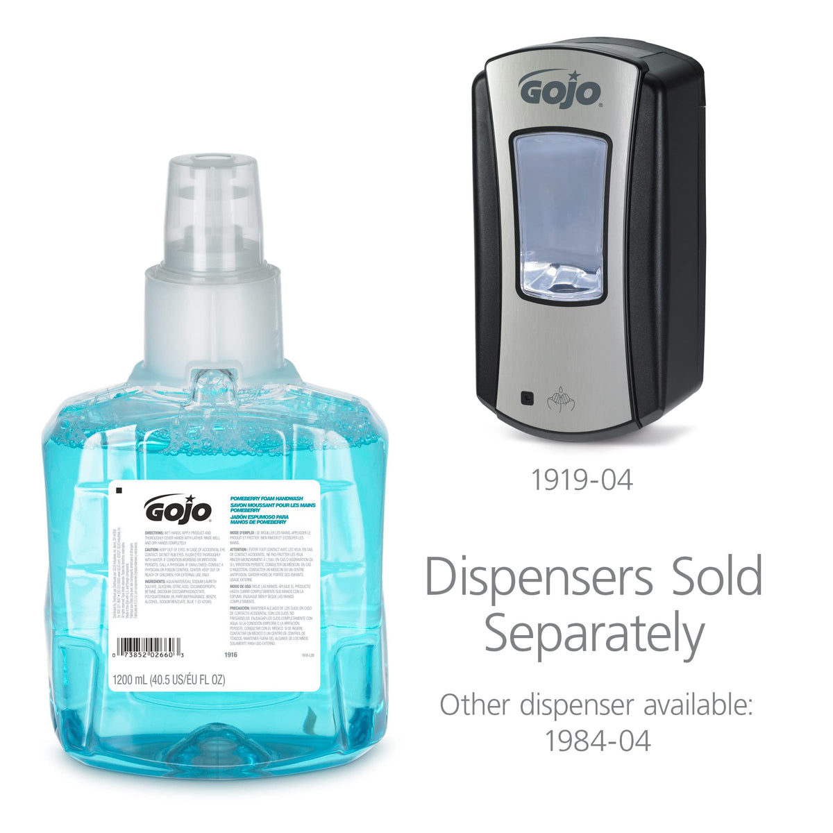 GOJO Pomeberry foam texture on hand showing gentle moisturizing benefit