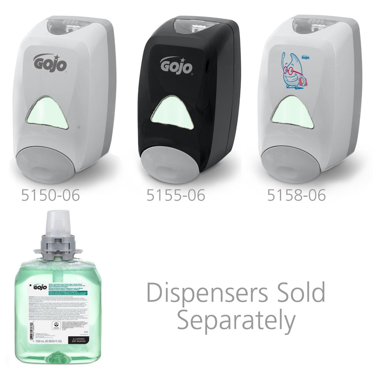 GOJO refill being installed into FMX-12 dispenser for fast changeover