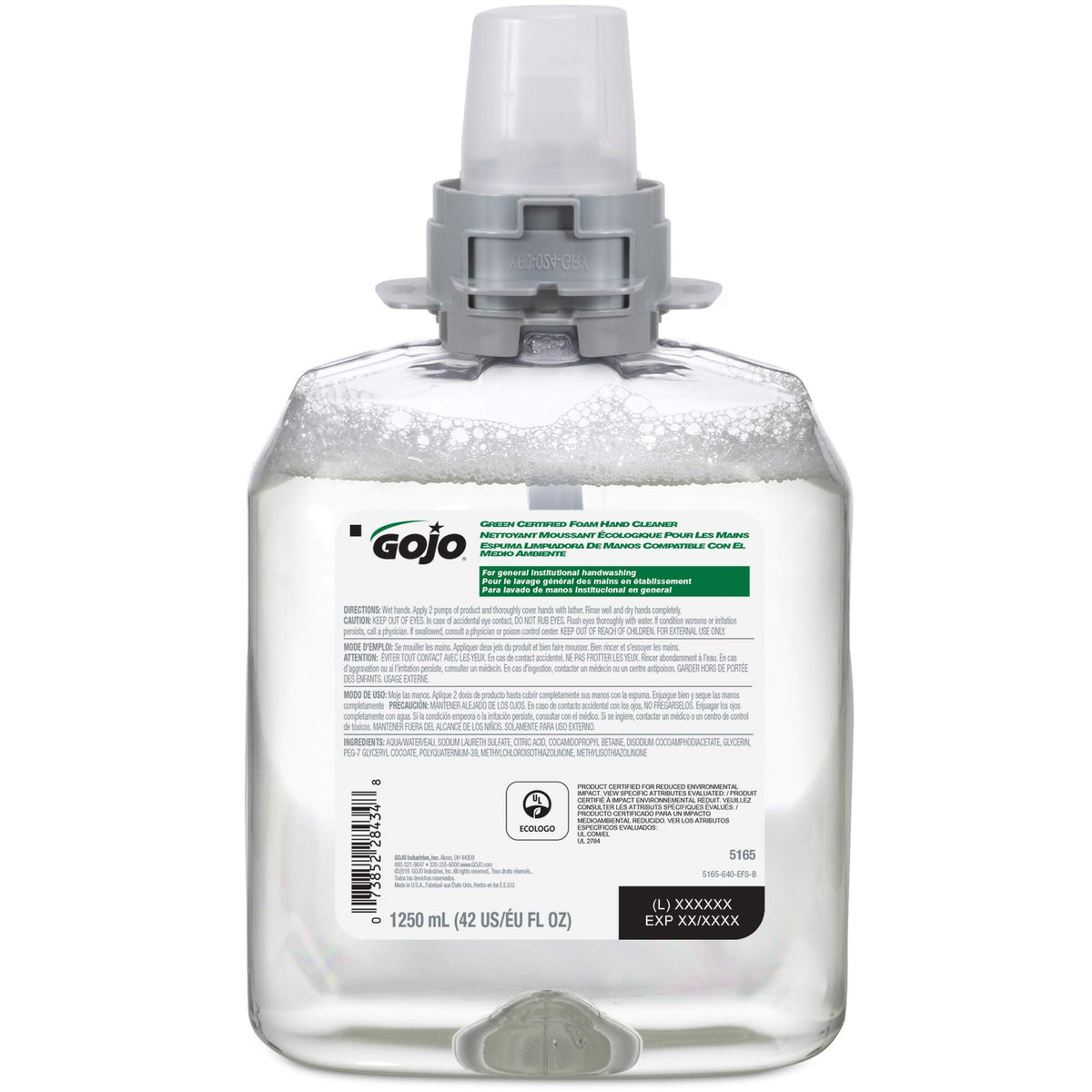 GOJO close-up of refill valve click feature for easy, secure installation benefit