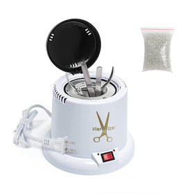 GoLashFun sterilizer front view showing compact design and clear finish benefits space-saving