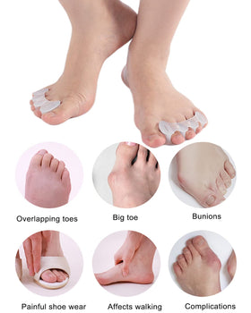 Golbylicc spacer inside shoe demonstrating reduced toe rubbing benefit