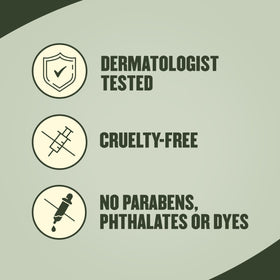 Gold Bond tube label highlighting dermatologist-tested, paraben-free formulation