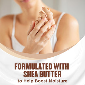 Gold Bond applying cream to knuckles showing improved softness and hydration