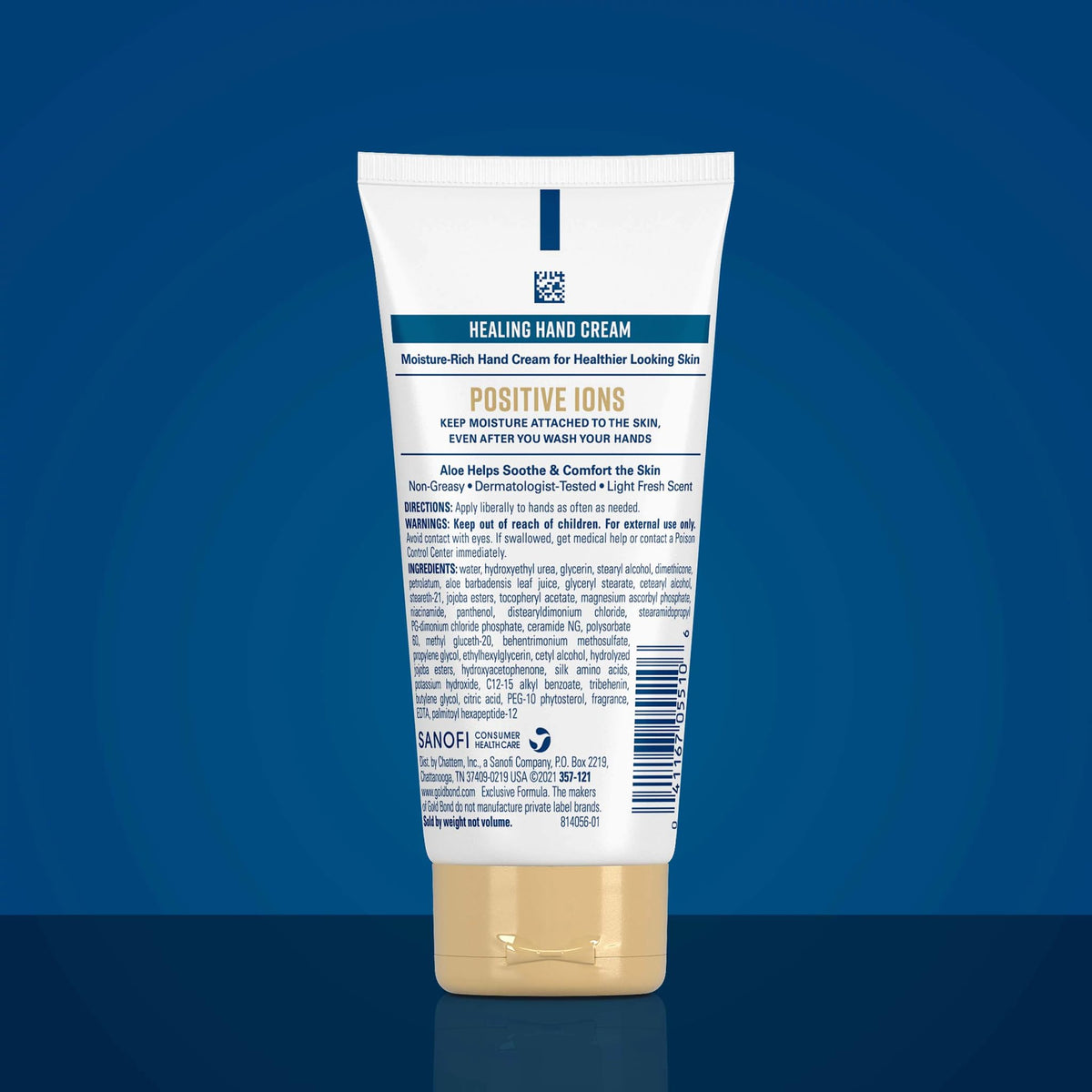 Gold Bond tube close-up with cap visible highlighting portability and easy dispensing