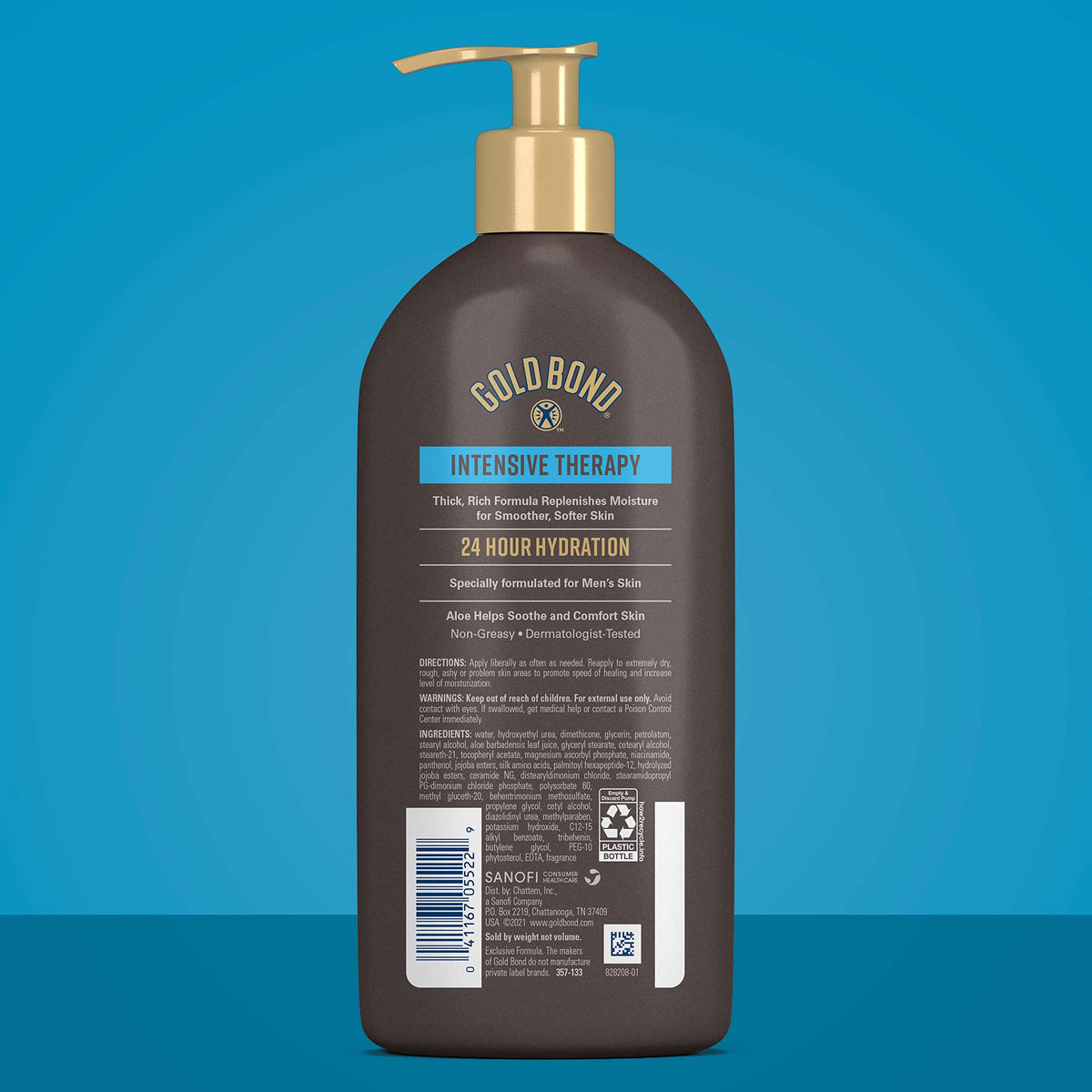 Gold Bond lotion texture swatch showing rich cream for deep hydration