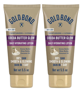 Gold Bond front packaging showing two 5.5 oz jars and product benefits