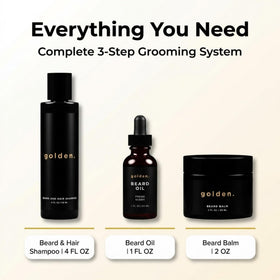 Golden Grooming Company lifestyle bathroom scene showing daily ritual