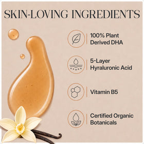 GOLDEN STAR BEAUTY ingredient bottles with aloe and hyaluronic displayed