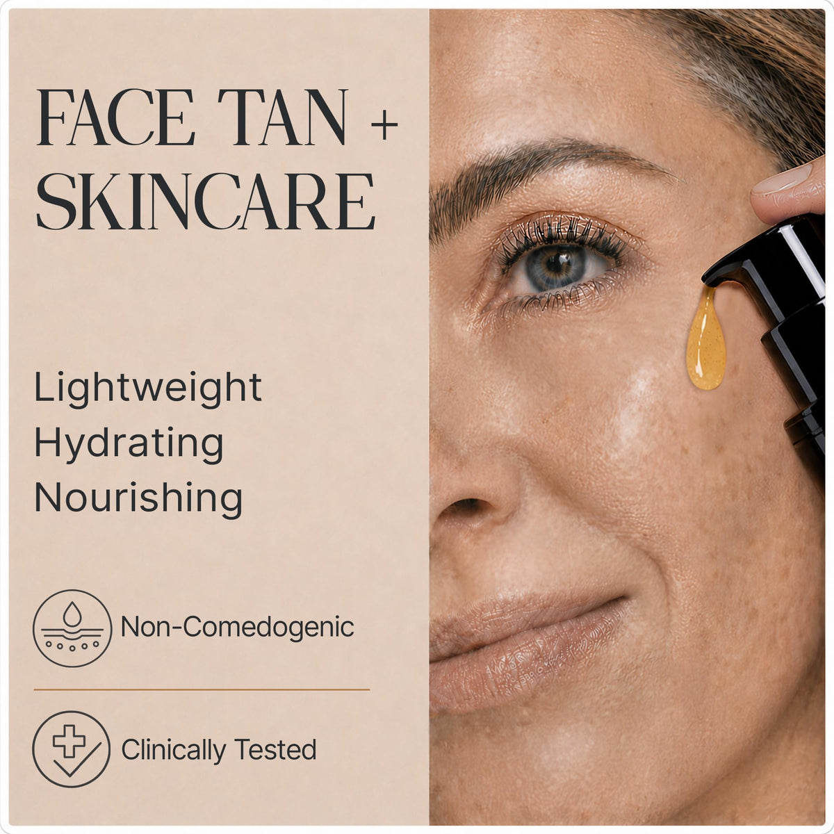 GOLDEN STAR BEAUTY serum texture on surface showing lightweight hydration