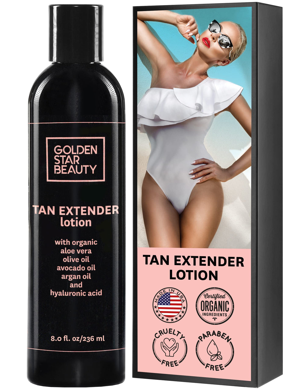 GOLDEN STAR BEAUTY front packaging shows bottle and label for hydration