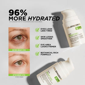 GOLDFADEN MD botanical ingredients display highlighting natural brightening benefits