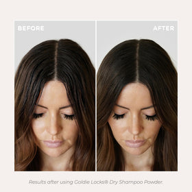 Goldie Locks before and after roots lifted for visible fuller hair