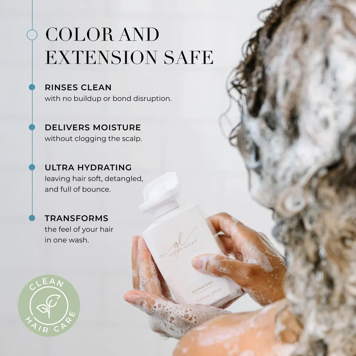 Goldie Locks conditioner cream consistency showing smooth slip for easy detangling
