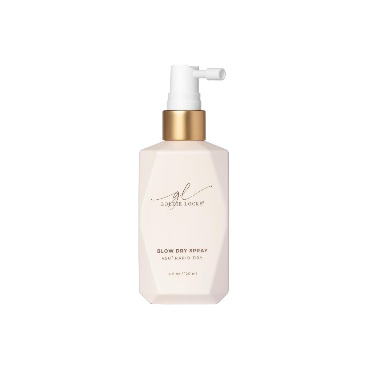 Goldie Locks front packaging showing bottle and label, promotes easy identification and benefit