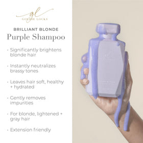 goldie locks purple shampoo lather demonstrating toning pigment