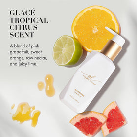 Goldie Locks bottle on bathroom shelf in lifestyle setting for daily routine