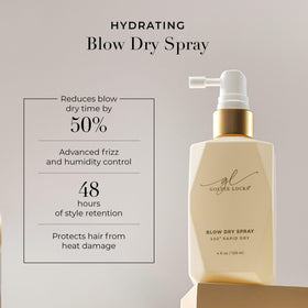 Goldie Locks fine mist spray close-up, fast application for even heat protection