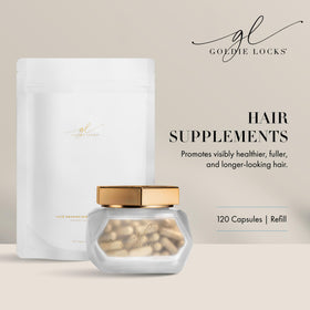 Goldie Locks open bottle with capsules spilling, easy daily dose