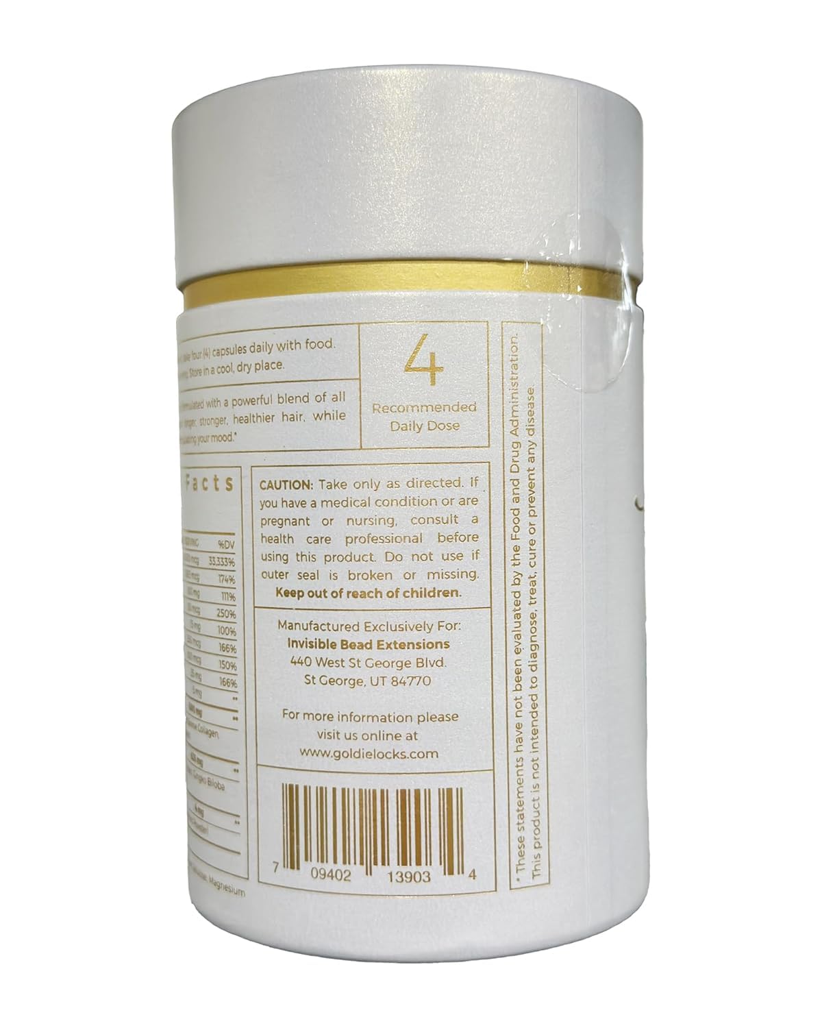 Goldie Locks refill bottle next to eco pouch highlighting refill option