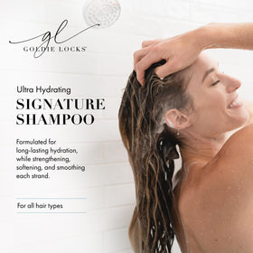 Goldie Locks creamy lather texture close-up for gentle cleansing benefit