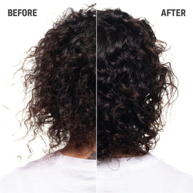 Goldwell-treated curly hair after use showing defined bounce and softness