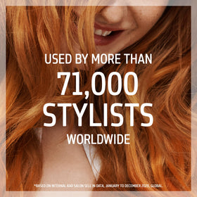 Goldwell stylist applying product in salon setting demonstrating professional performance